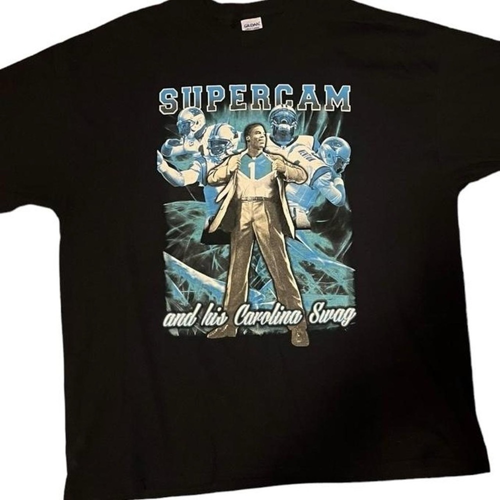 414-Supercam and his Carolina Swag black t-shirt #retro #streetwear